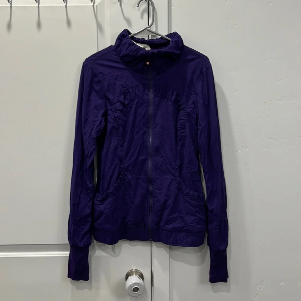 LULULEMON Women's Off To Class Ruched Jacket Size 8 In Purple - Picture 1 of 7